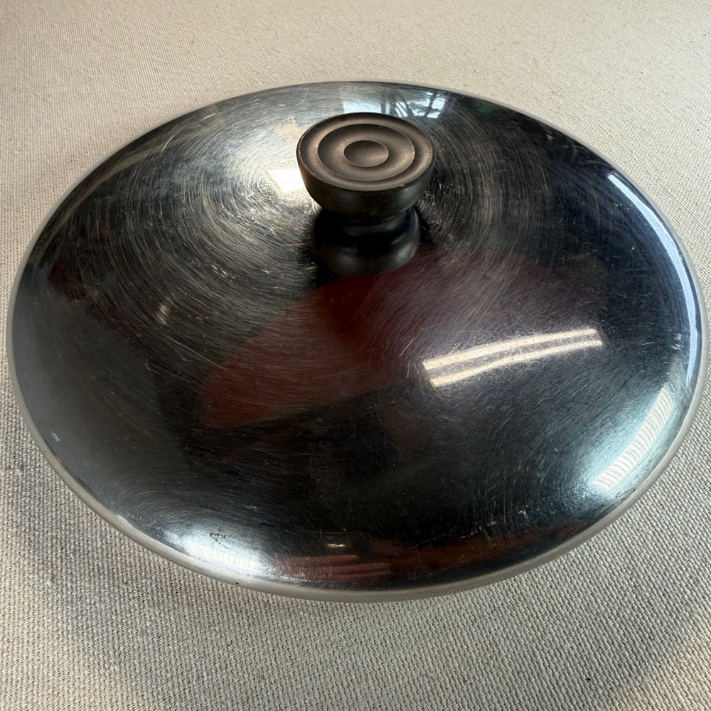 Vintage Revere Pot Lid 10 Inch Domed Universal Cover with Black Knob